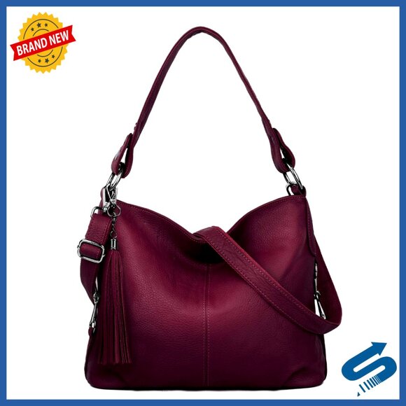 Genuine Leather Hobo Shoulder Bag Crossbody Purse Stylish Practical Versatile